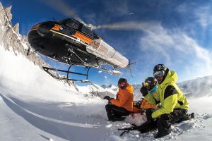 Heli-skiing
