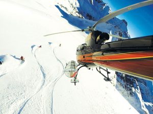 Heli-skiing